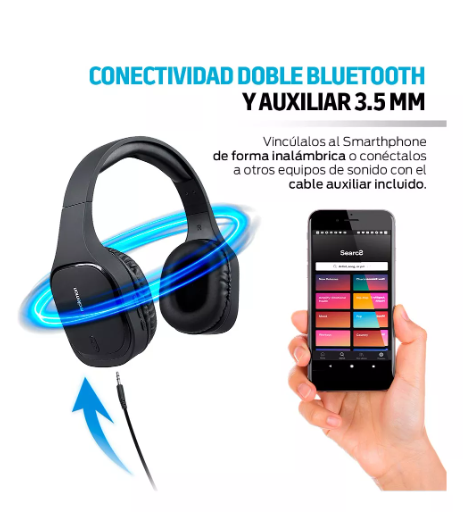 Foto 4 pulgar | Audífonos Bluetooth Wünd Inalámbricos High Definition Tipo Diadema, Batería De Larga Duración, Aislamiento De R