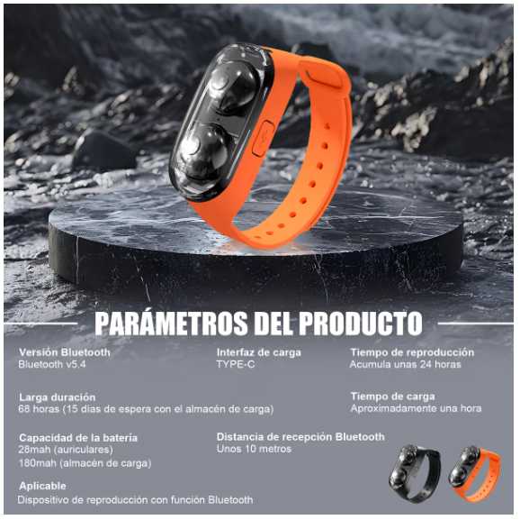 Foto 4 pulgar | Pulsera con Audífonos Inalámbricos Wünd con Bluetooth