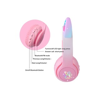 Foto 3 | Jie Smart Diadema Bluetooth Gato Led Colores Varios
