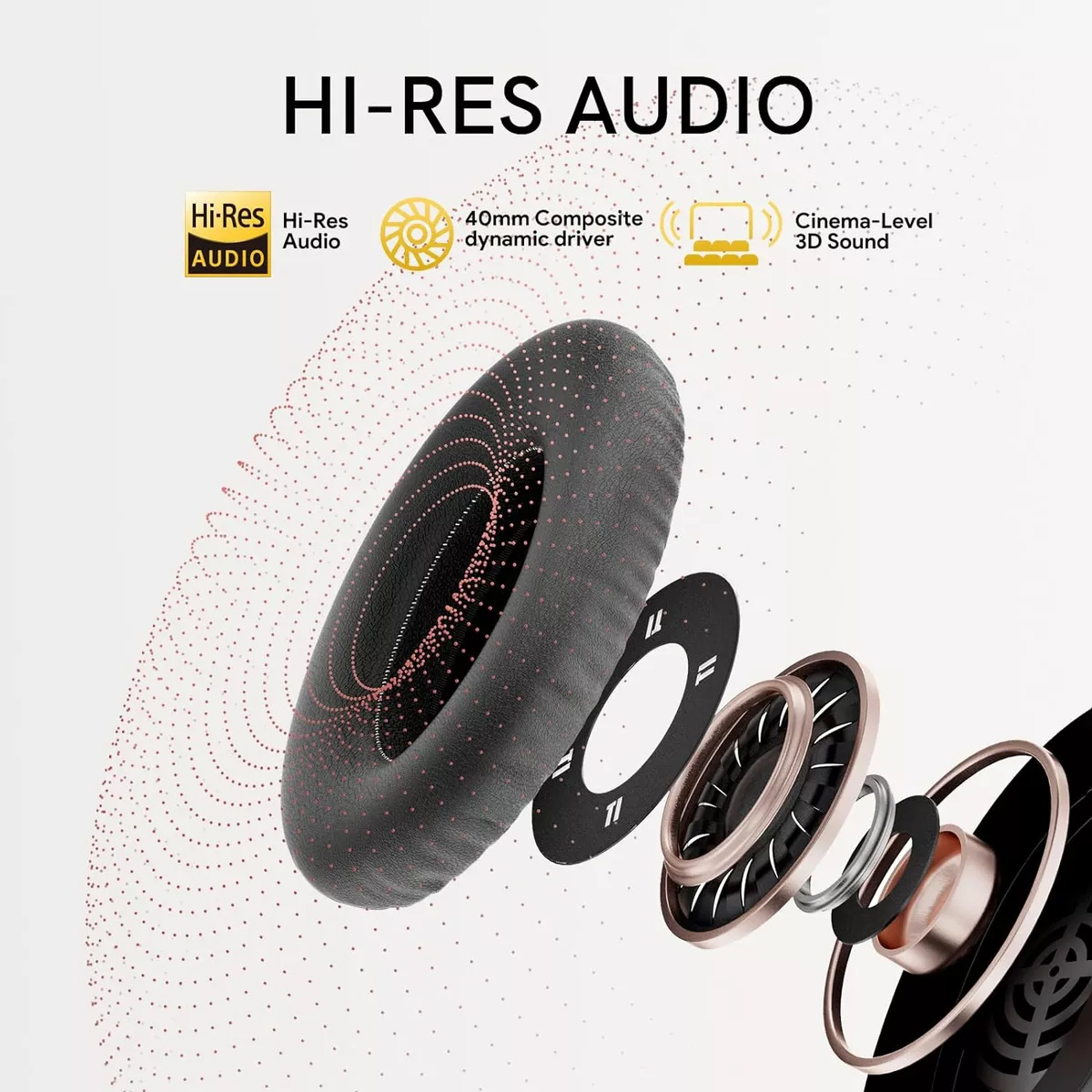 Foto 5 pulgar | Audífonos Inalámbricos Over Ear Bluetooth 5.4 Gamer Beige