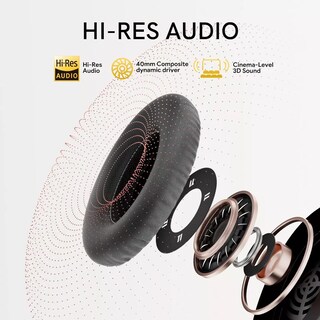 Foto 4 | Audífonos Inalámbricos Over Ear Bluetooth 5.4 Gamer Beige