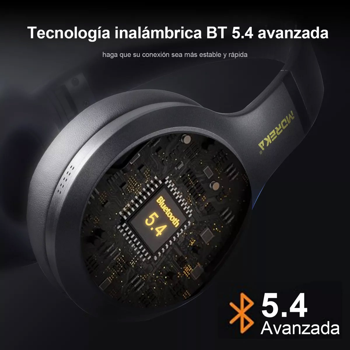 Foto 5 pulgar | Audífonos Inalámbricos Over Ear Bluetooth 5.4 Gamer Negro