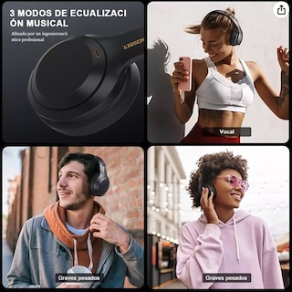 Foto 4 | Audífonos Inalámbricos Over Ear Bluetooth 5.4 Gamer Beige