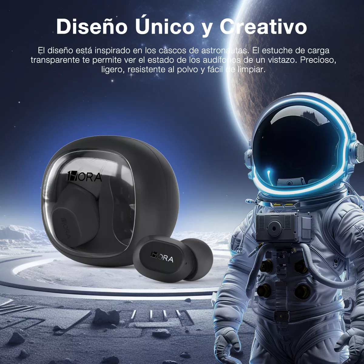 Foto 2 | Audífonos Inalámbricos In Ear 1 Hora Bluetooth 5.3 Negros