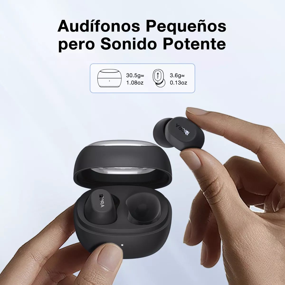 Foto 5 pulgar | Audífonos Inalámbricos In Ear 1 Hora Bluetooth 5.3 Negros