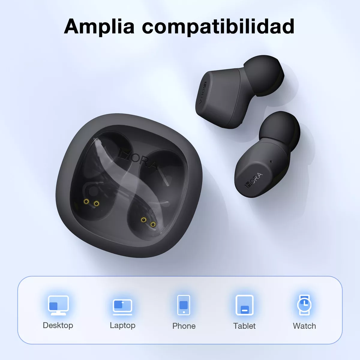 Foto 7 pulgar | Audífonos Inalámbricos In Ear 1 Hora Bluetooth 5.3 Negros