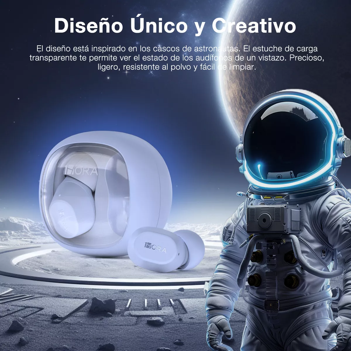 Foto 2 | Audífonos True Wireless 1Hora con Bluetooth