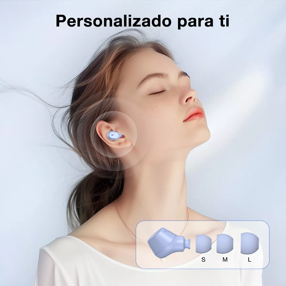 Foto 7 pulgar | Audífonos Inalámbricos In Ear 1 Hora Bluetooth 5.3 Azul Claro