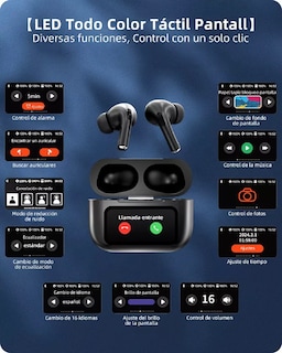 Foto 2 | Audífonos True Wireless Belug con Estuche de Pantalla