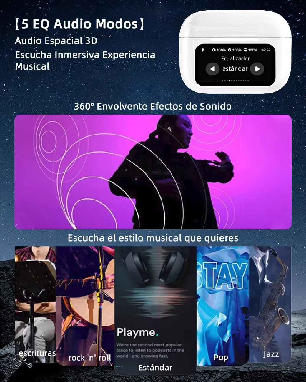 Foto 5 | Audífonos True Wireless Belug con Estuche de Pantalla