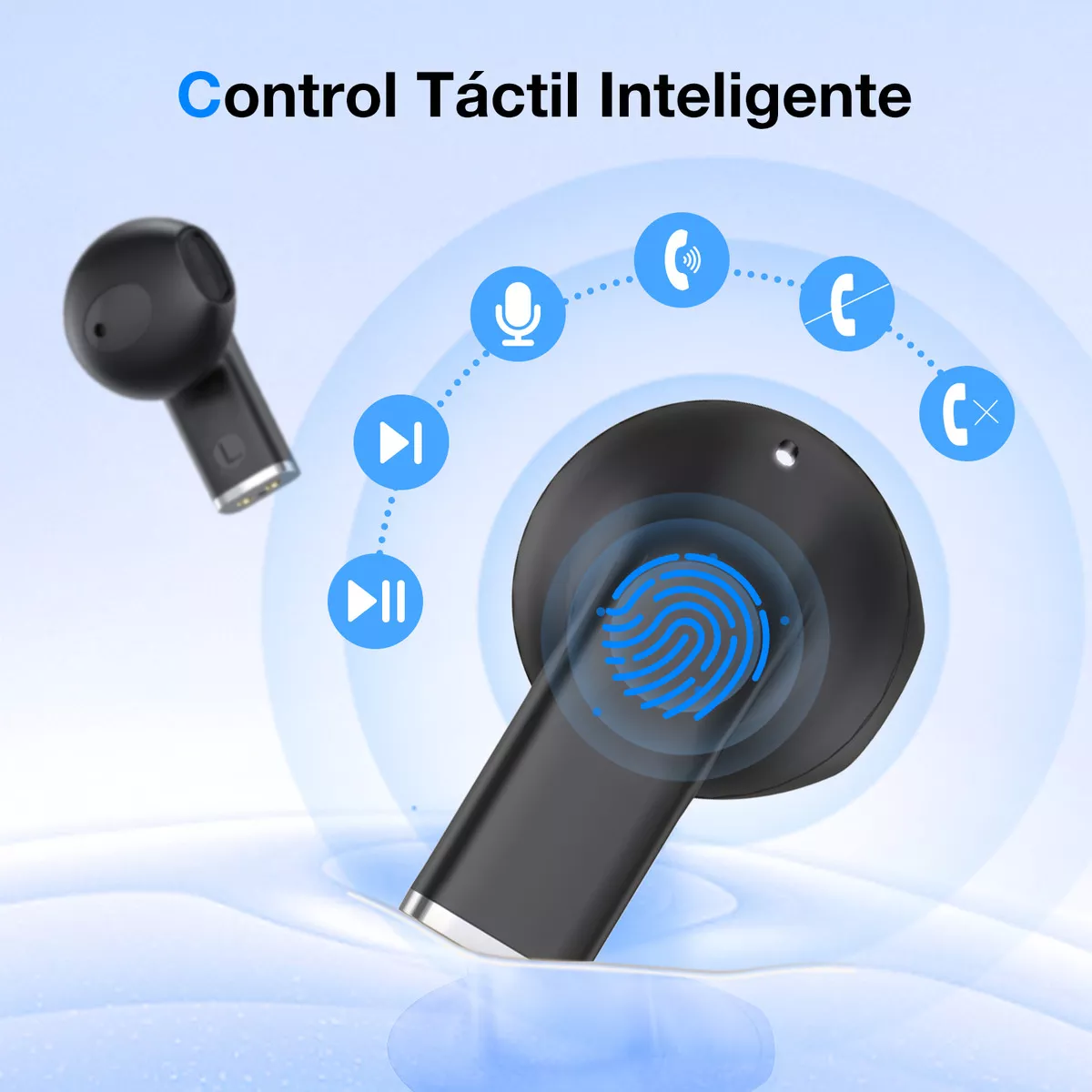 Foto 3 | Audífonos Inalámbricos 1hora In-ear Negros