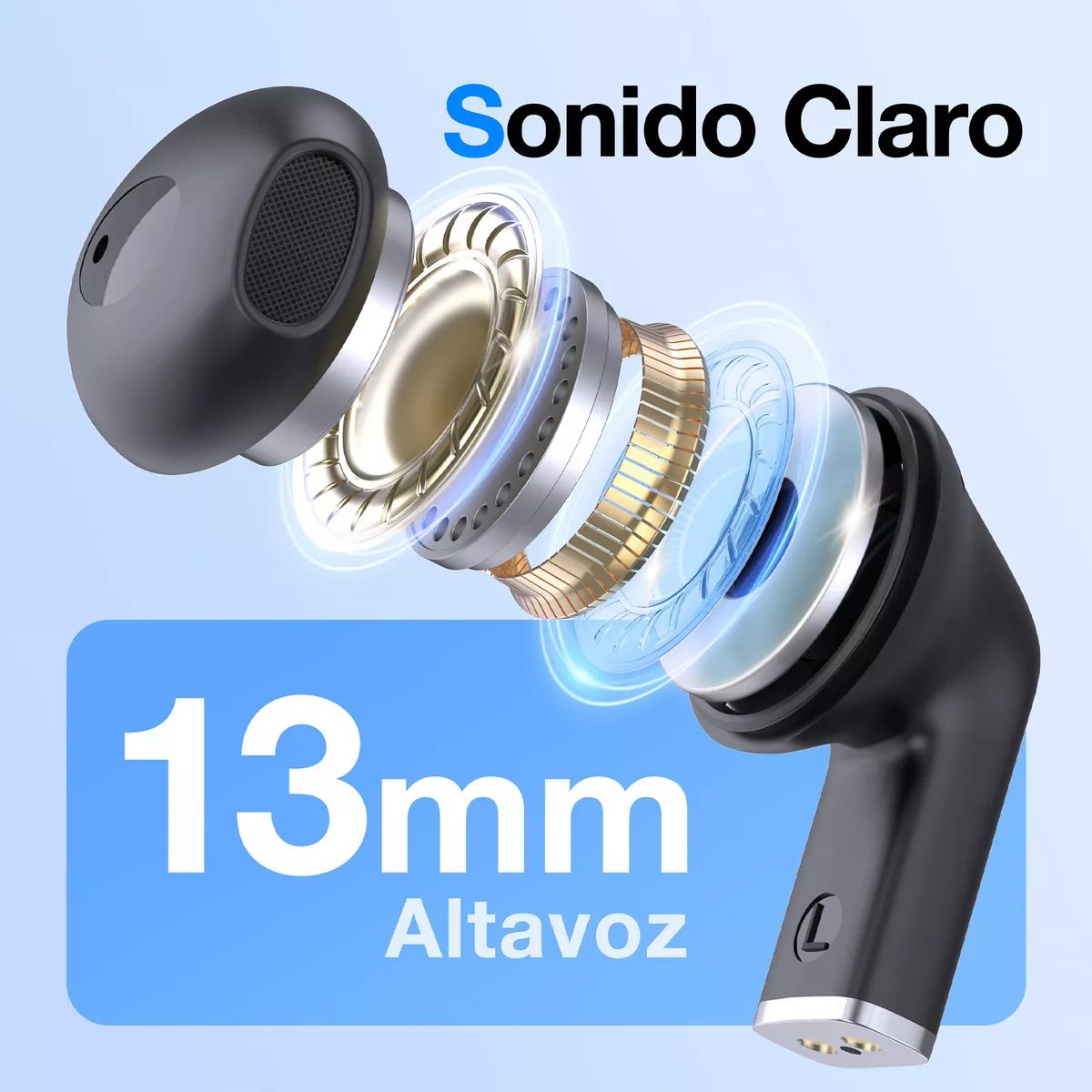 Foto 5 | Audífonos Inalámbricos 1hora In-ear Negros