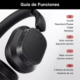 Foto 5 | Audífonos Inalámbricos 1Hora Negros con Bluetooth