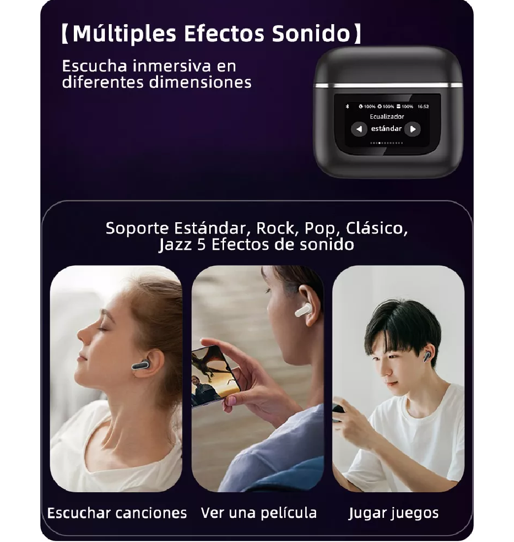 Foto 6 pulgar | Audífonos True Wireless Belug con Estuche de Pantalla