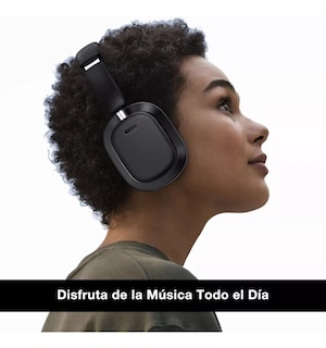 Foto 2 | Audífonos Inalámbricos On-ear 1 Hora Bluetooth 5.3 Negros