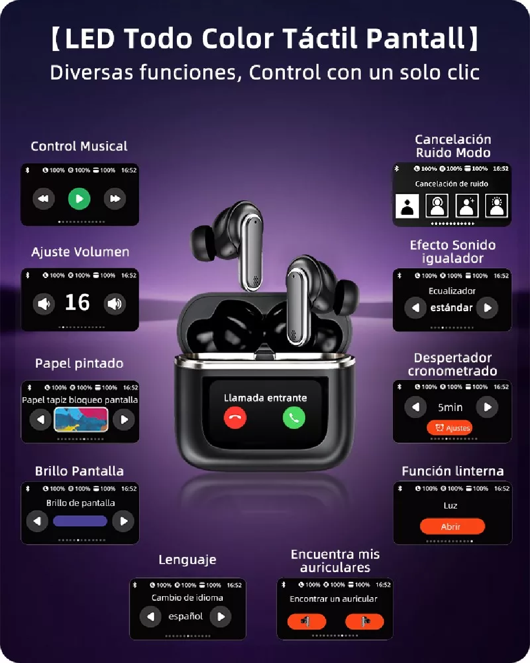Foto 2 | Audífonos True Wireless Lab.G con Pantalla