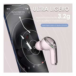 Foto 5 | Audífonos Bluetooth con Luz Rgb Lab.G Rosas