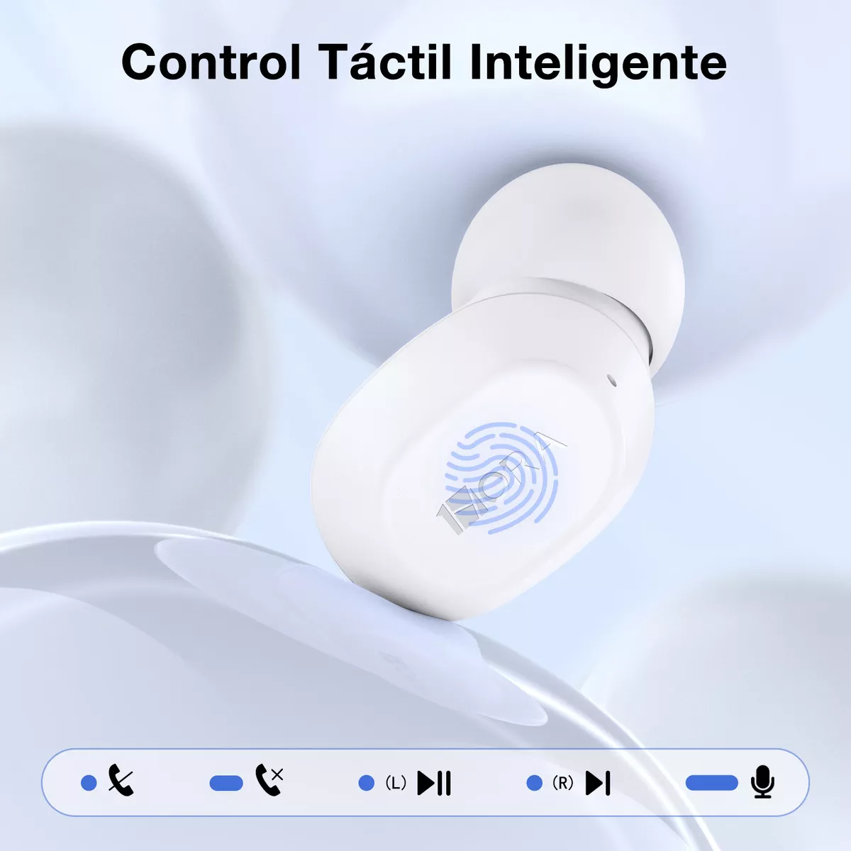 Foto 5 pulgar | Audífonos Inalámbricos In Ear 1 Hora Bluetooth 5.3 Blancos