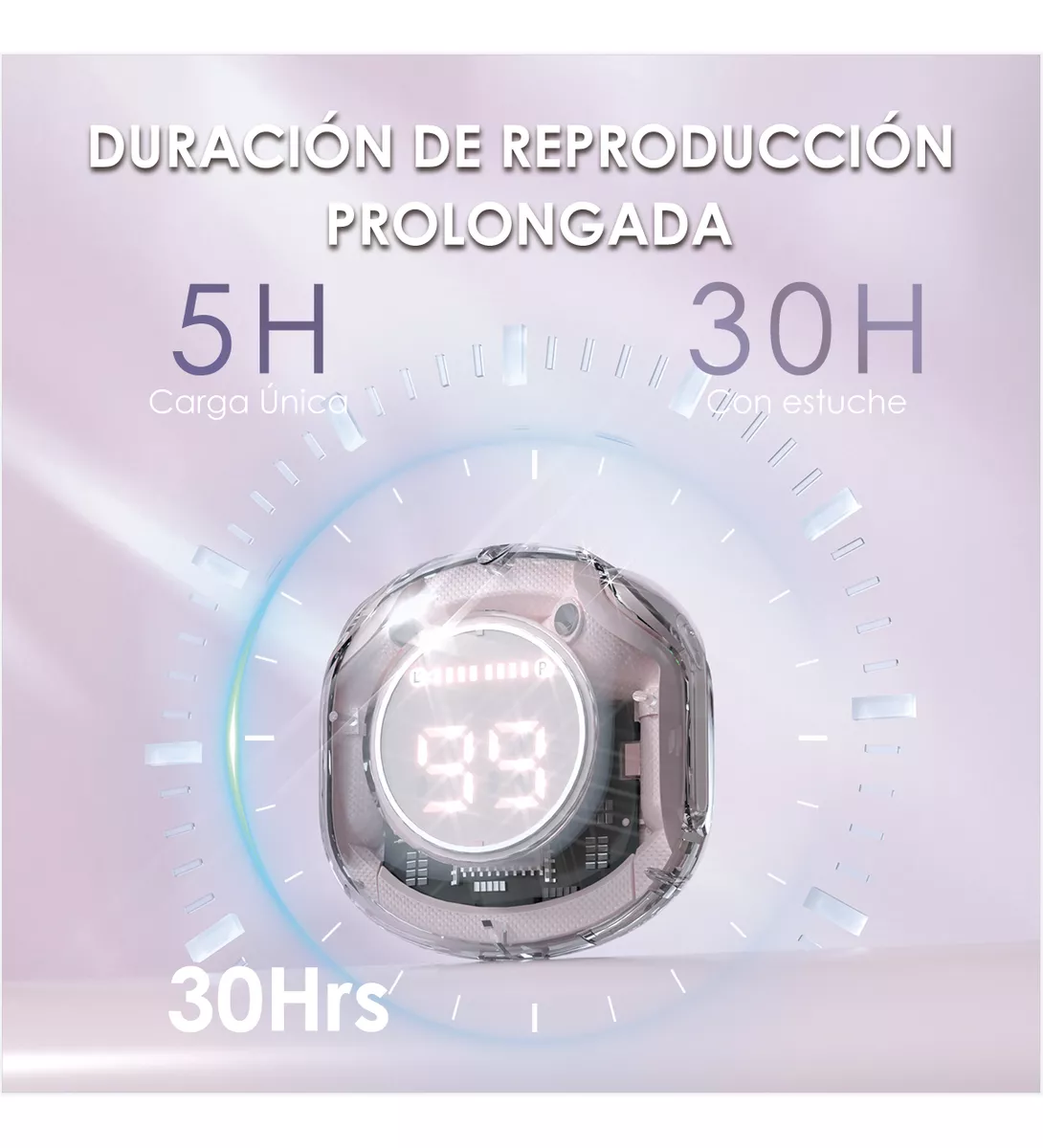 Foto 3 pulgar | Audífonos Bluetooth con Luz Rgb Belug Rosa