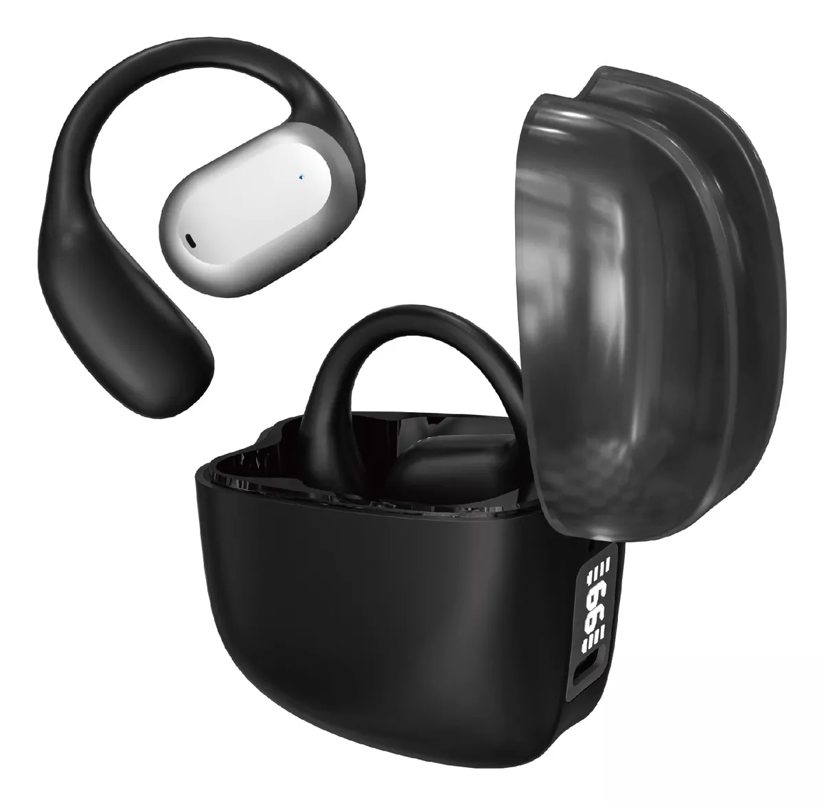 Audífonos Open-ear Bluetooth Con Micrófono Negro