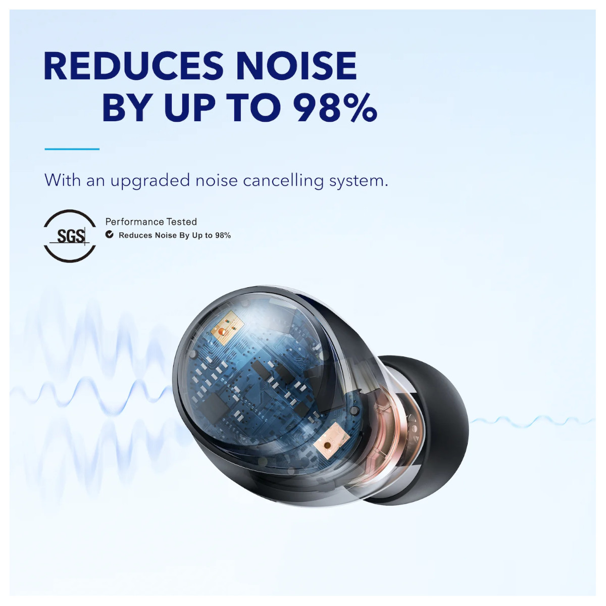 Foto 3 | Audífonos Inalámbricos Soundcore A40 50hr Cancelación Ruido Negro