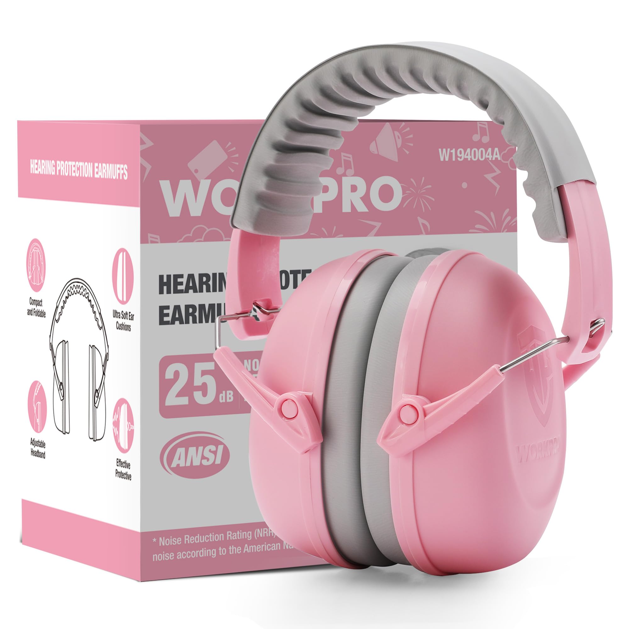 Foto 2 pulgar | Auriculares Con Cancelación De Ruido Workpro Para Niños, Nrr 25 Db - Venta Internacional.