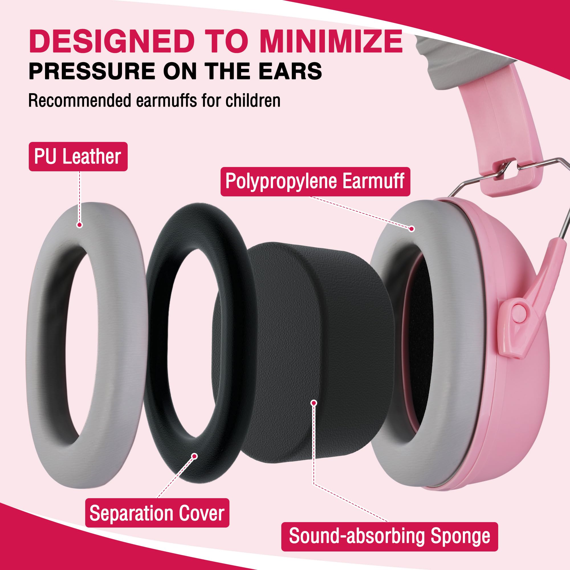 Foto 4 pulgar | Auriculares Con Cancelación De Ruido Workpro Para Niños, Nrr 25 Db - Venta Internacional.