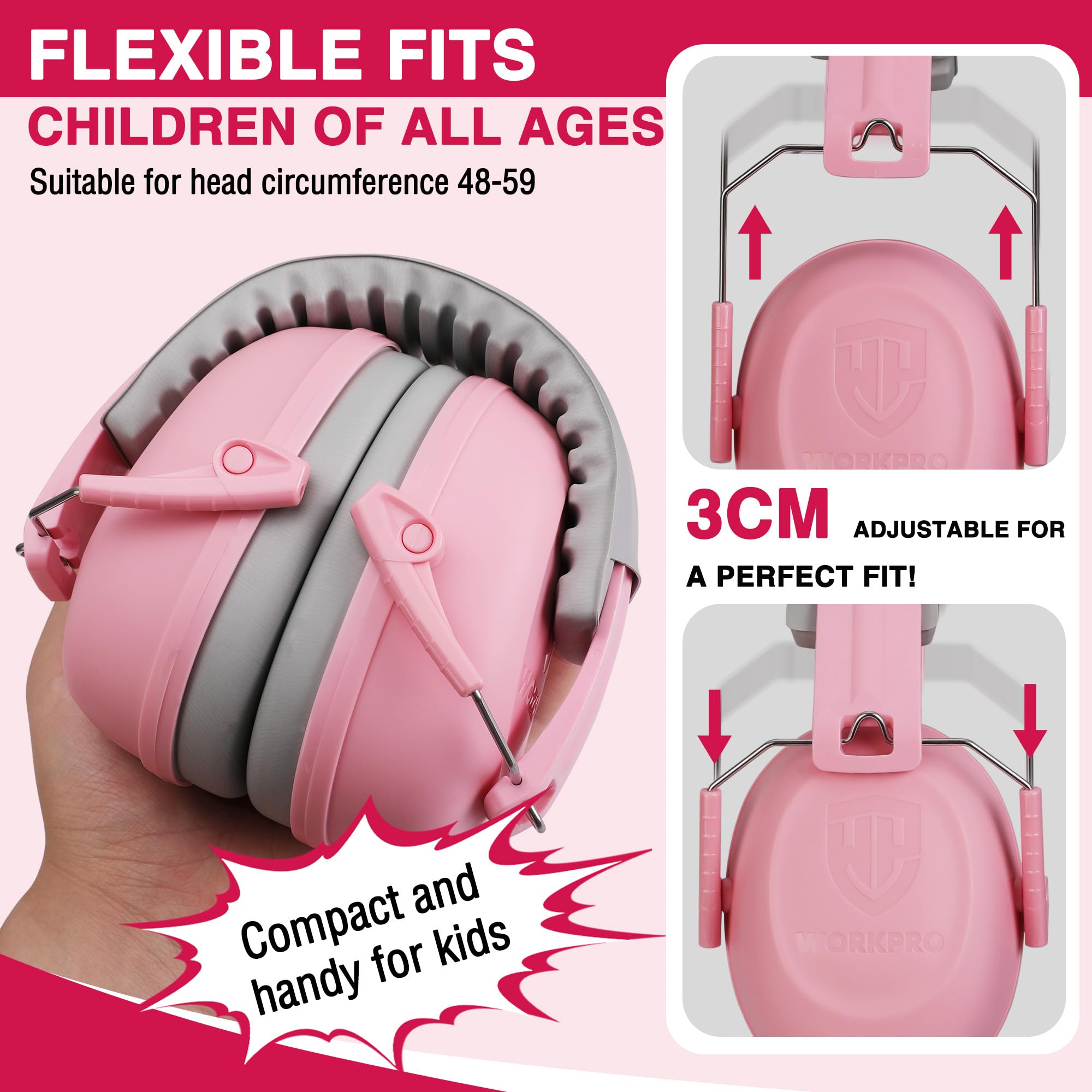 Foto 5 pulgar | Auriculares Con Cancelación De Ruido Workpro Para Niños, Nrr 25 Db - Venta Internacional.