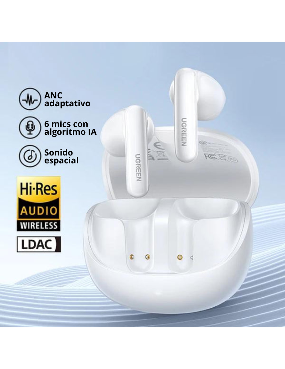 Foto 3 pulgar | Audífonos Inalámbricos Hitune H6 Pro Ugreen Con Cancelación De Ruido