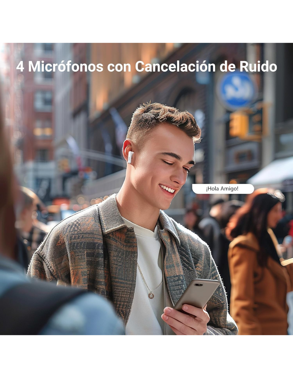 Foto 3 pulgar | Audífonos Inalámbricos Bluetooth 5.3 Ugreen In Ear Con Cancelación De Ruido Blancos