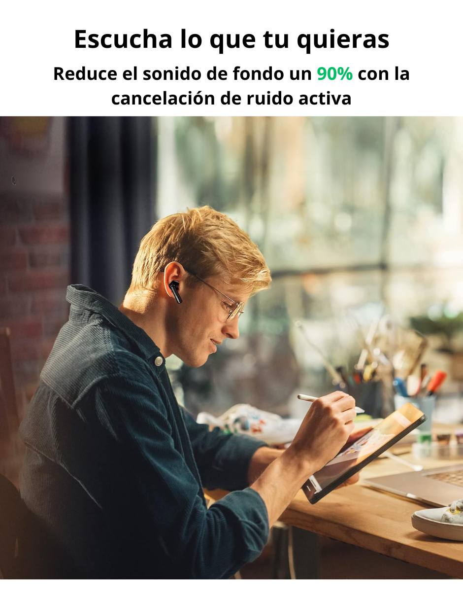 Foto 4 pulgar | Audífonos Inalámbricos Hitune T3 Pro Ugreen con Cancelación de Ruido