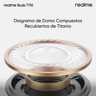Foto 4 | Audifonos Realme T110 Bt 5.3 Enc Driver 10mm Batería 28h Control Táctil Ipx5 Azul