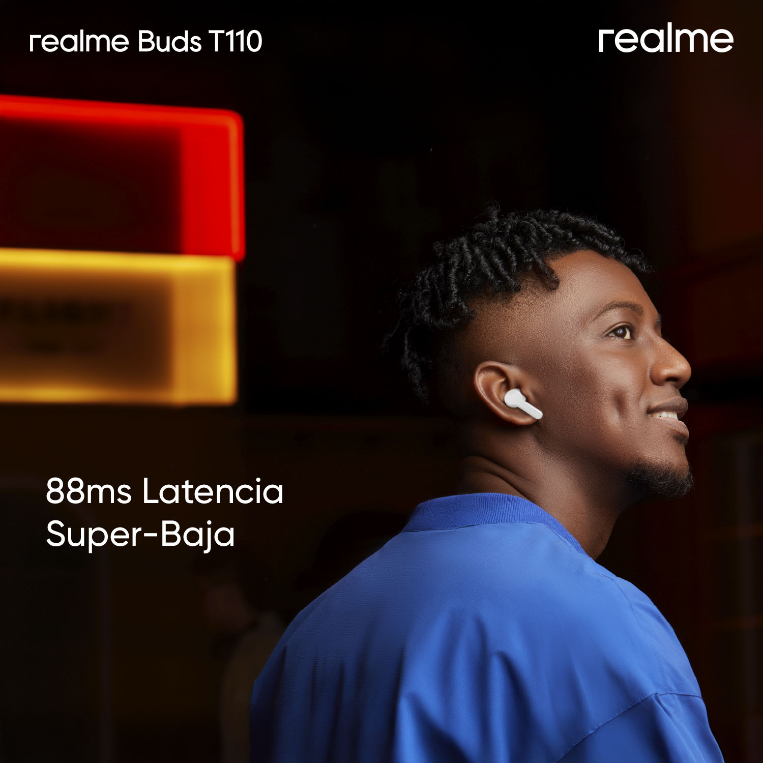 Foto 6 | Audifonos Realme T110 Bt 5.3 Enc Driver 10mm Batería 28h Control Táctil Ipx5 Azul