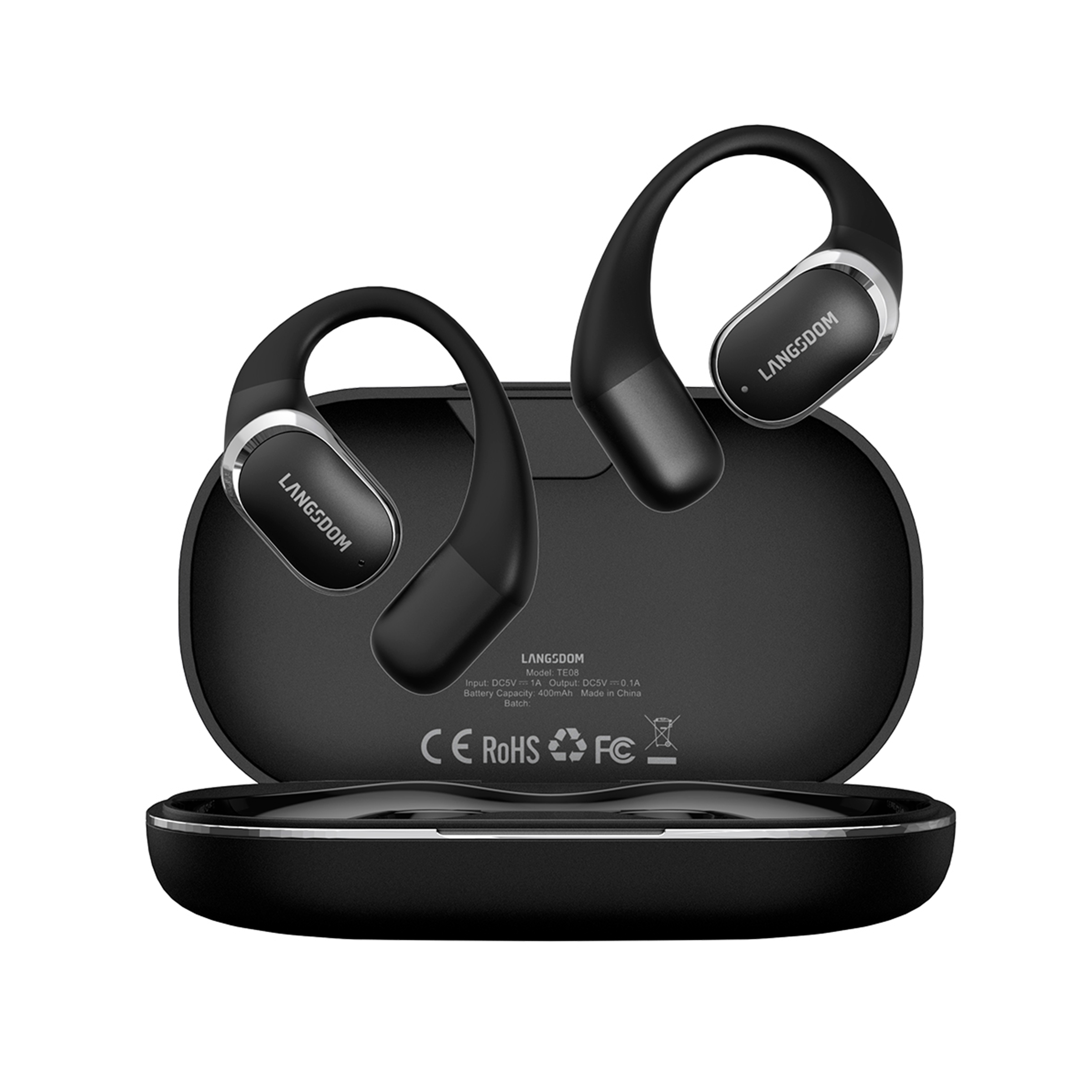 Foto 2 pulgar | Audifonos Langsdom Sporthook Negros