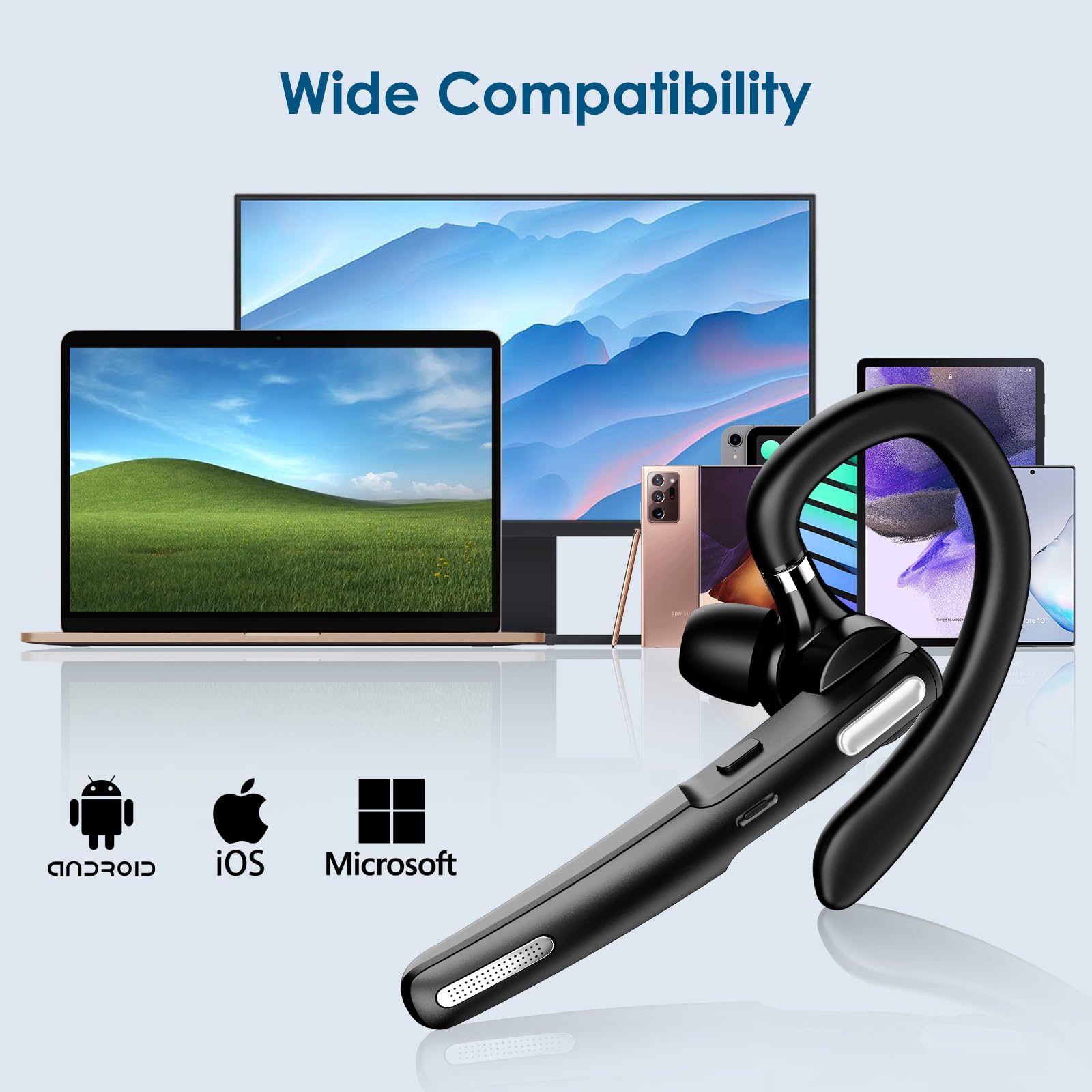 Foto 5 pulgar | Auriculares Inalámbricos Bluetooth Icomtofit con Micrófono Negro - Venta Internacional