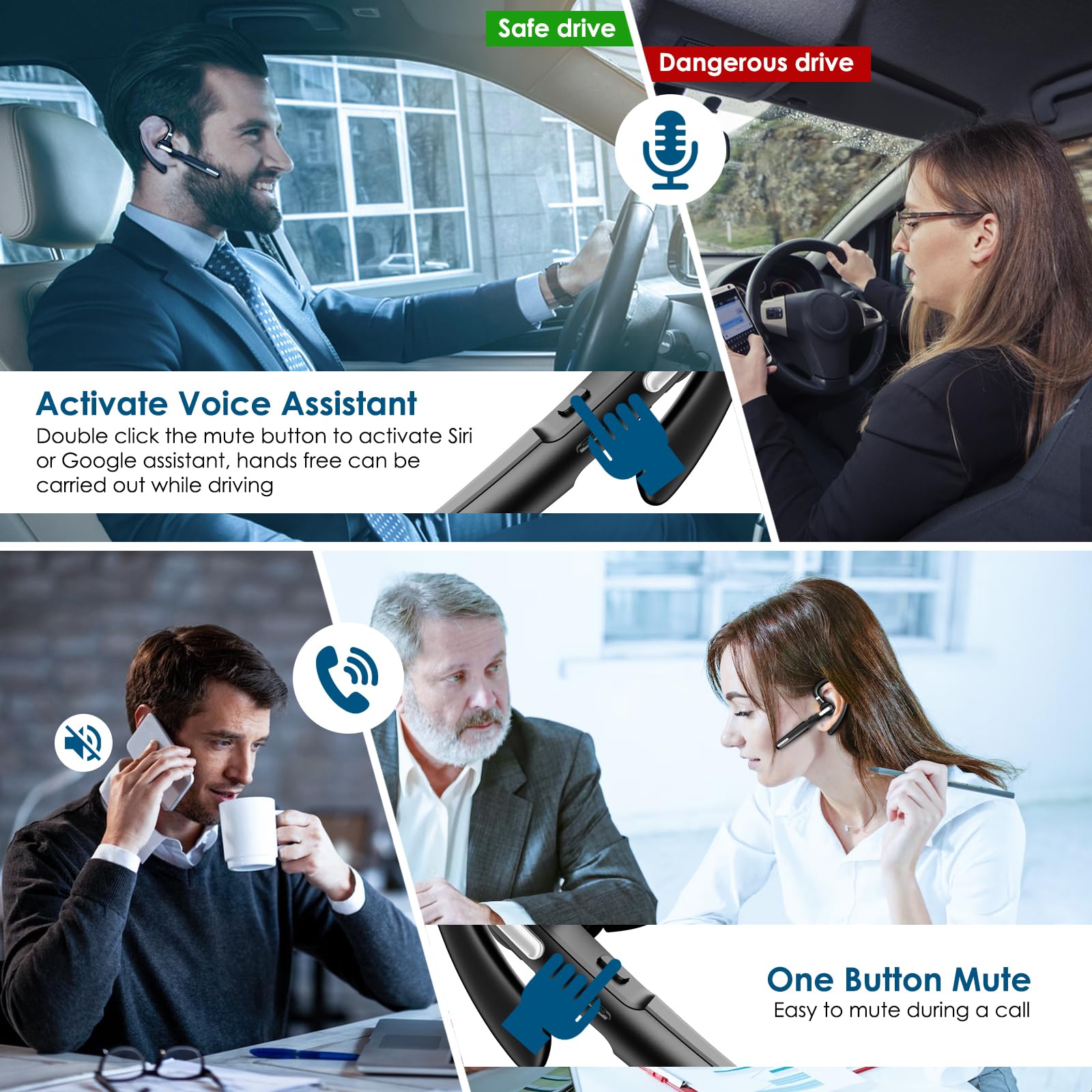 Foto 6 pulgar | Auriculares Inalámbricos Bluetooth Icomtofit con Micrófono Negro - Venta Internacional