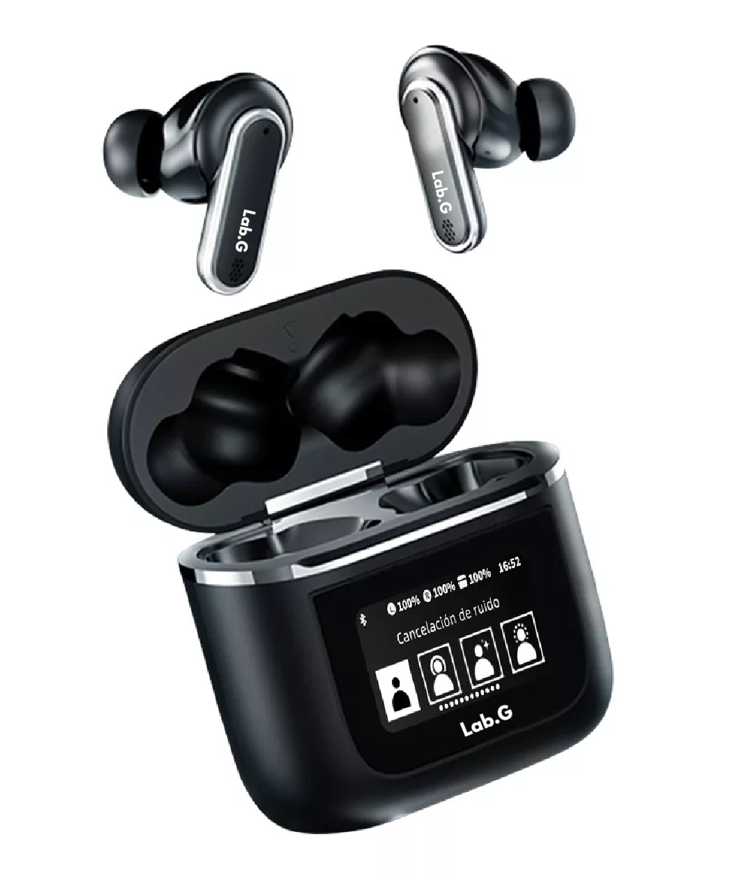 Foto 2 pulgar | Audífonos Smart Pantalla Anc Bluetooth 5.4 Tws Auriculares Negro