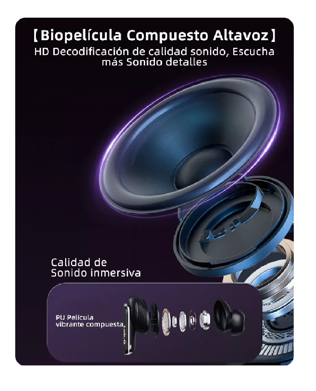 Foto 5 pulgar | Audífonos Smart Pantalla Anc Bluetooth 5.4 Tws Auriculares Negro