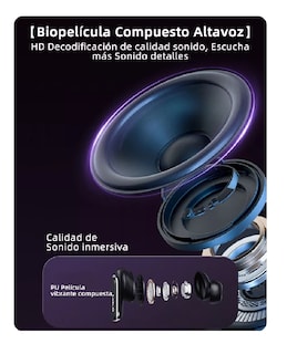 Foto 4 | Audífonos Smart Pantalla Anc Bluetooth 5.4 Tws Auriculares Negro