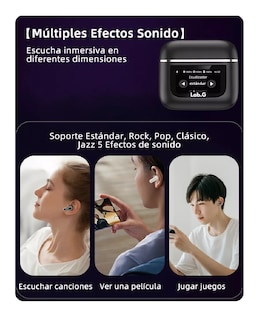 Foto 5 | Audífonos Smart Pantalla Anc Bluetooth 5.4 Tws Auriculares Negro