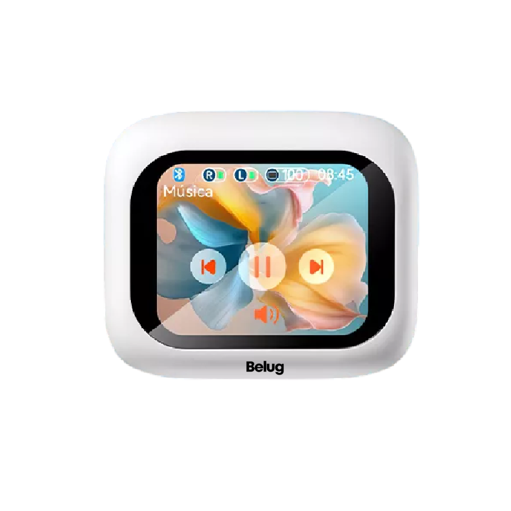 Foto 2 pulgar | Audífonos Con Pantalla Bluetooth Inalámbricos Belug,  Blanco