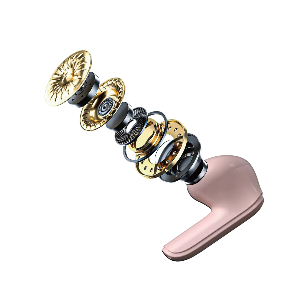 Foto 3 pulgar | Audífonos Inalámbricos Genérica A13 Bluetooth 5.3 Rgb Belug,  Rosa Transparente