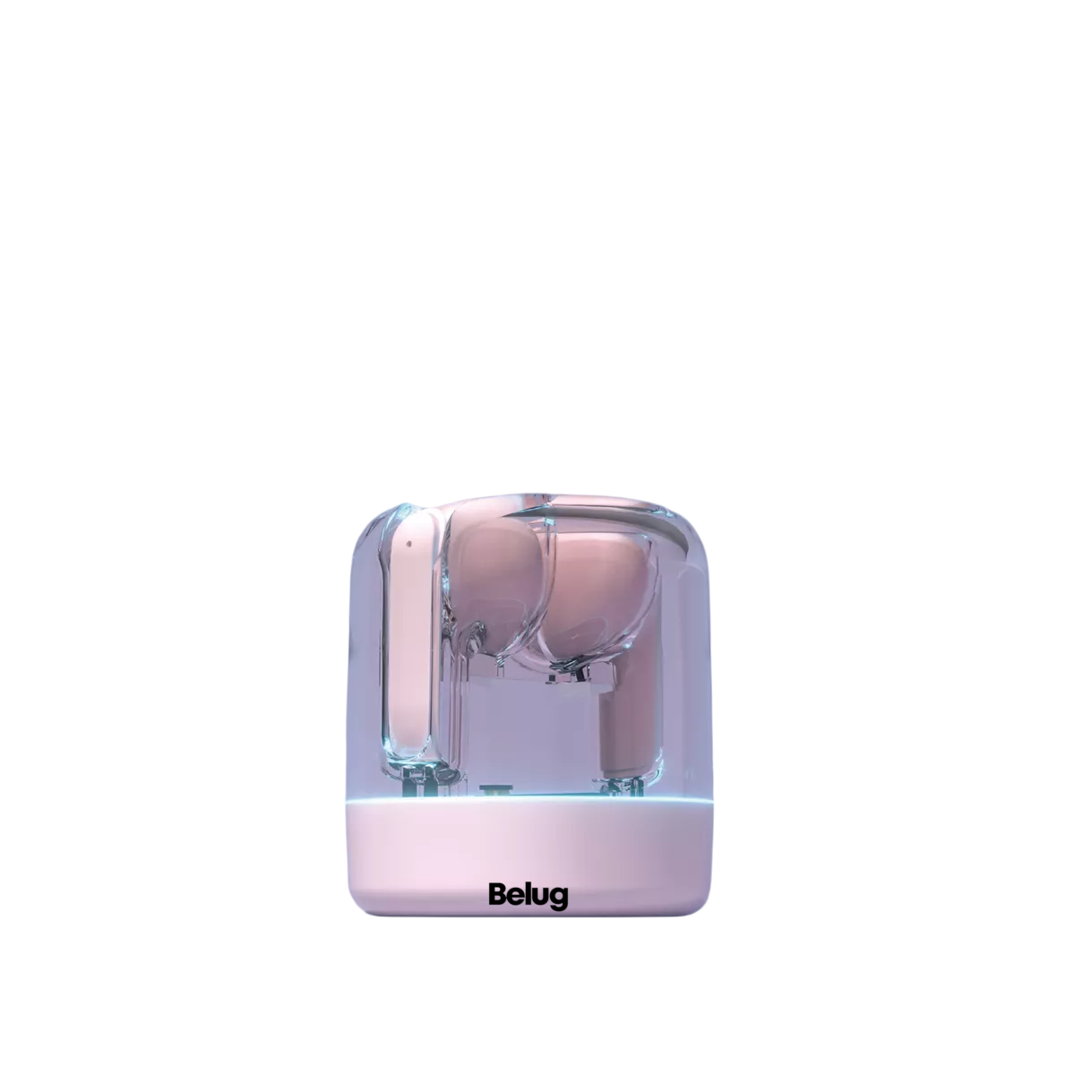 Foto 4 pulgar | Audífonos Inalámbricos Genérica A13 Bluetooth 5.3 Rgb Belug,  Rosa Transparente