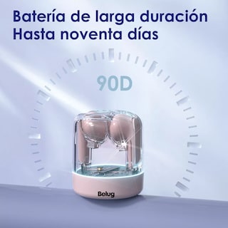Foto 4 | Audífonos Inalámbricos Genérica A13 Bluetooth 5.3 Rgb Belug, Rosa Transparente