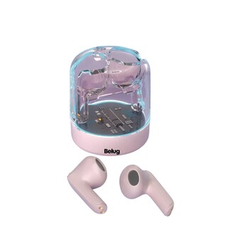 Foto 5 | Audífonos Inalámbricos Genérica A13 Bluetooth 5.3 Rgb Belug, Rosa Transparente