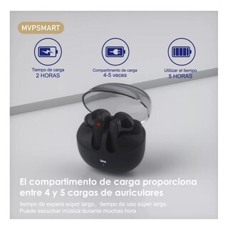 Foto 3 | Audífonos Bluetooth 5.3 Compatible Android Negro