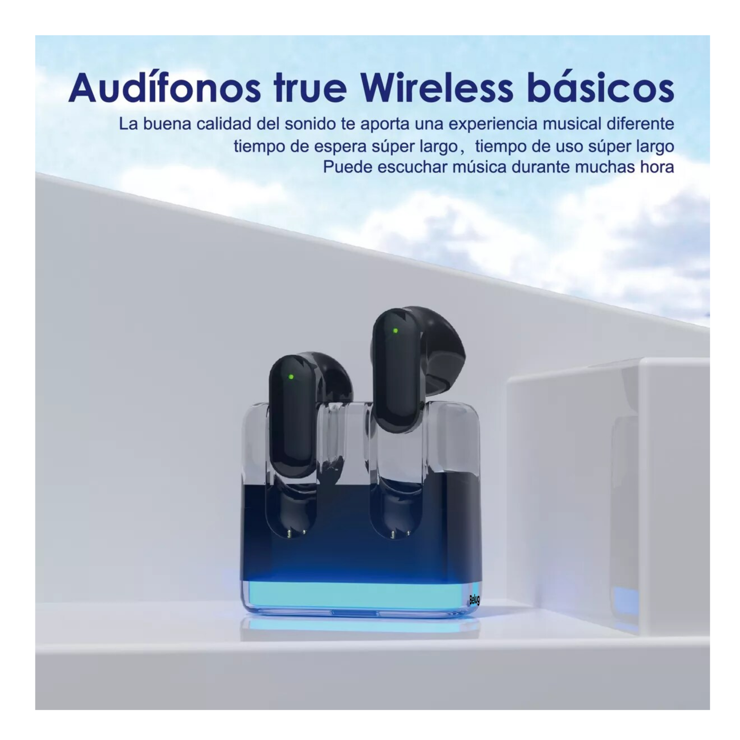 Foto 6 pulgar | Audífonos Manos Libres In-ear Negro Con Micrófono Belug, Negro