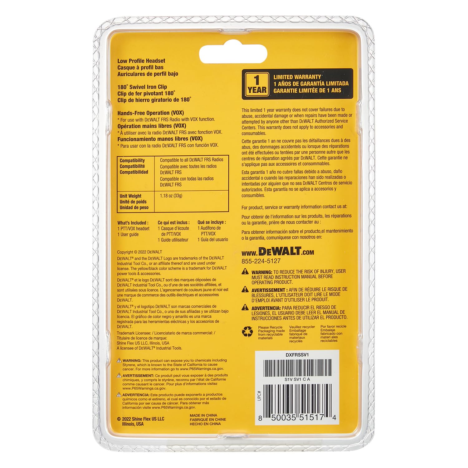 Foto 8 pulgar | Auriculares Dewalt Dxfrssv1 Para Walkie Talkie Dxfrs300 Y Dxfrs800 - Venta Internacional.