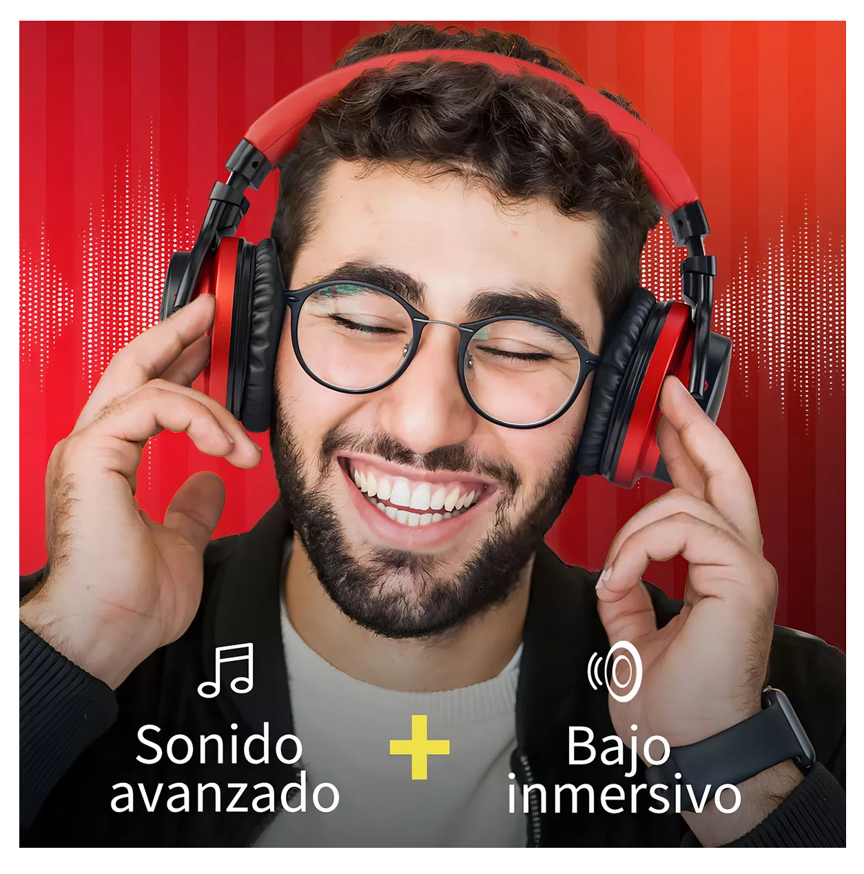 Foto 3 pulgar | Auricular Inalámbrico Belug, E7c Bluetooth 5.0 Rojo