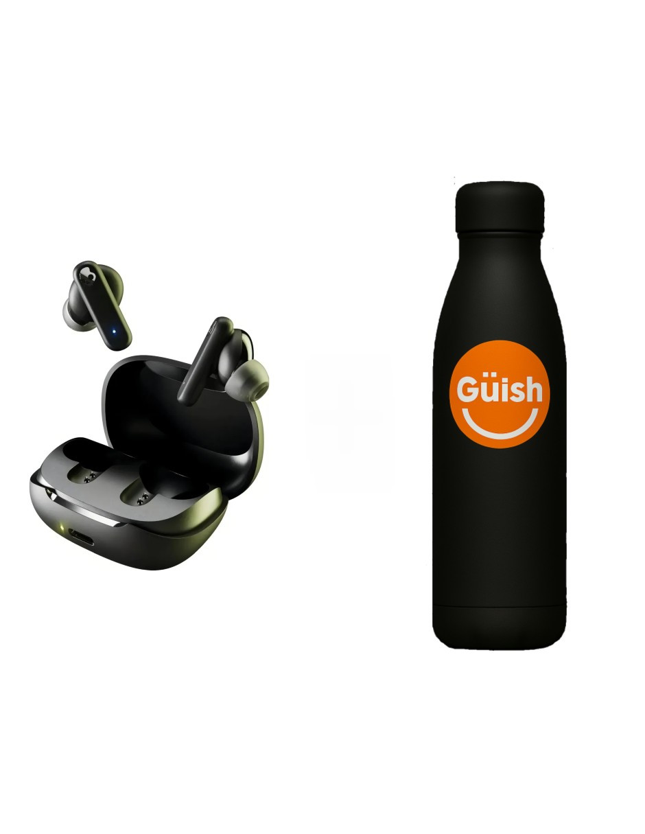 Foto 2 pulgar | Audifonos Skullcandy Smokin Buds Color Negro + Gratis Termo Güish De Regalo